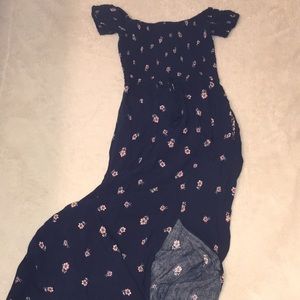 Floral Off Shoulder Maxi W/ Slit